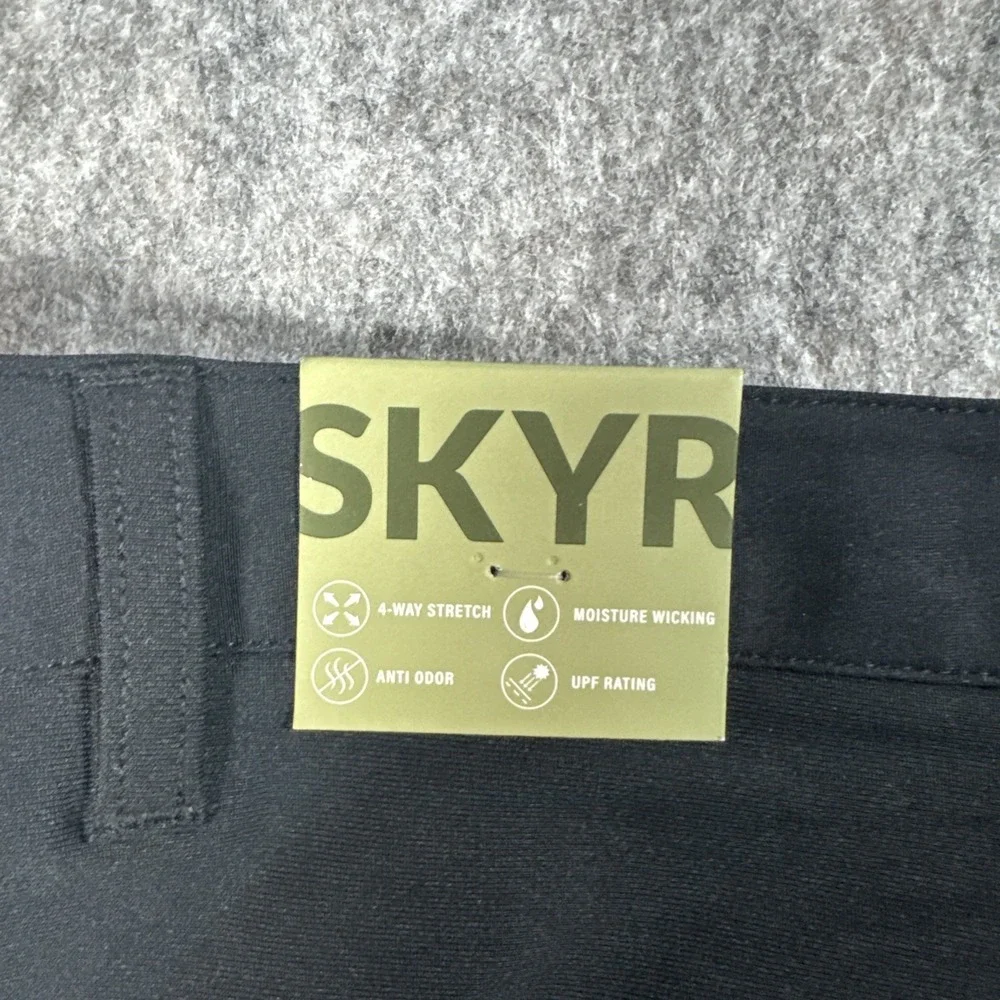 SKYR Men's 4-Way Stretch Anti Odor Moisture Wicking Upf  Pant Black 38 x‎ 30